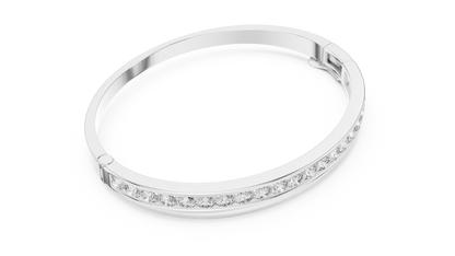 925 Silver Moissanite Channel Bracelet 14K Gold Plated