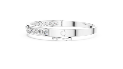 925 Silver Moissanite Channel Bracelet 14K Gold Plated