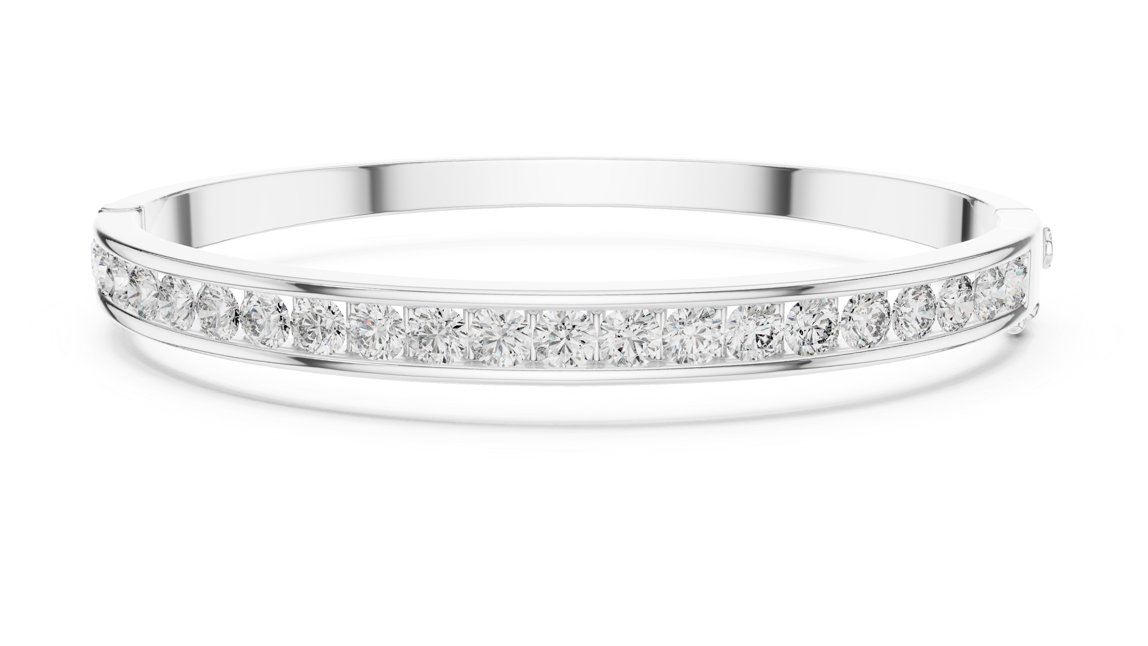 925 Silver Moissanite Channel Bracelet 14K Gold Plated