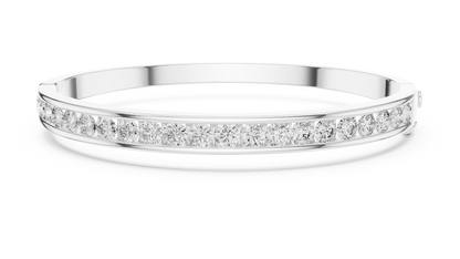 925 Silver Moissanite Channel Bracelet 14K Gold Plated