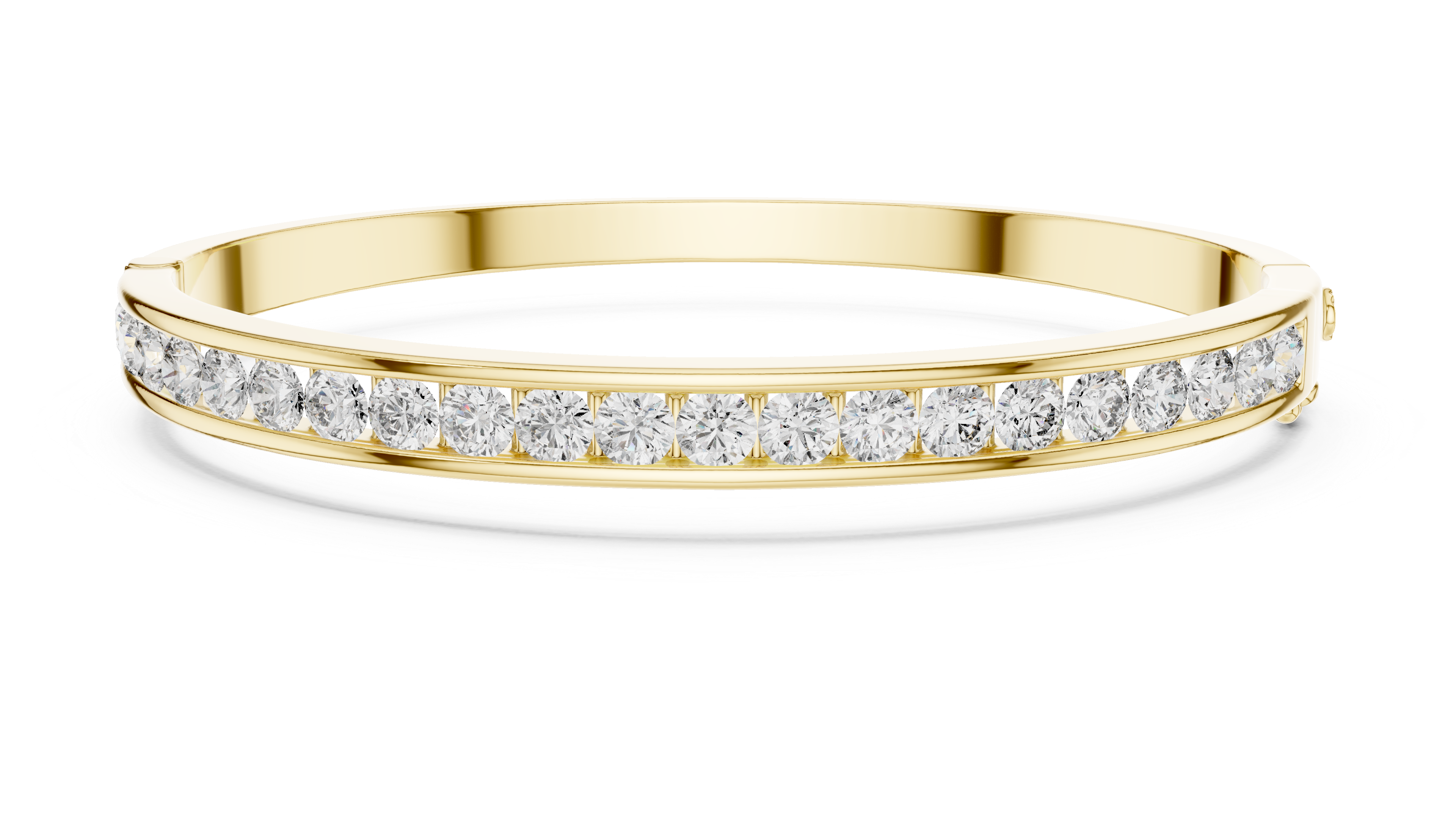 925 Silver Moissanite Channel Bracelet 14K Gold Plated