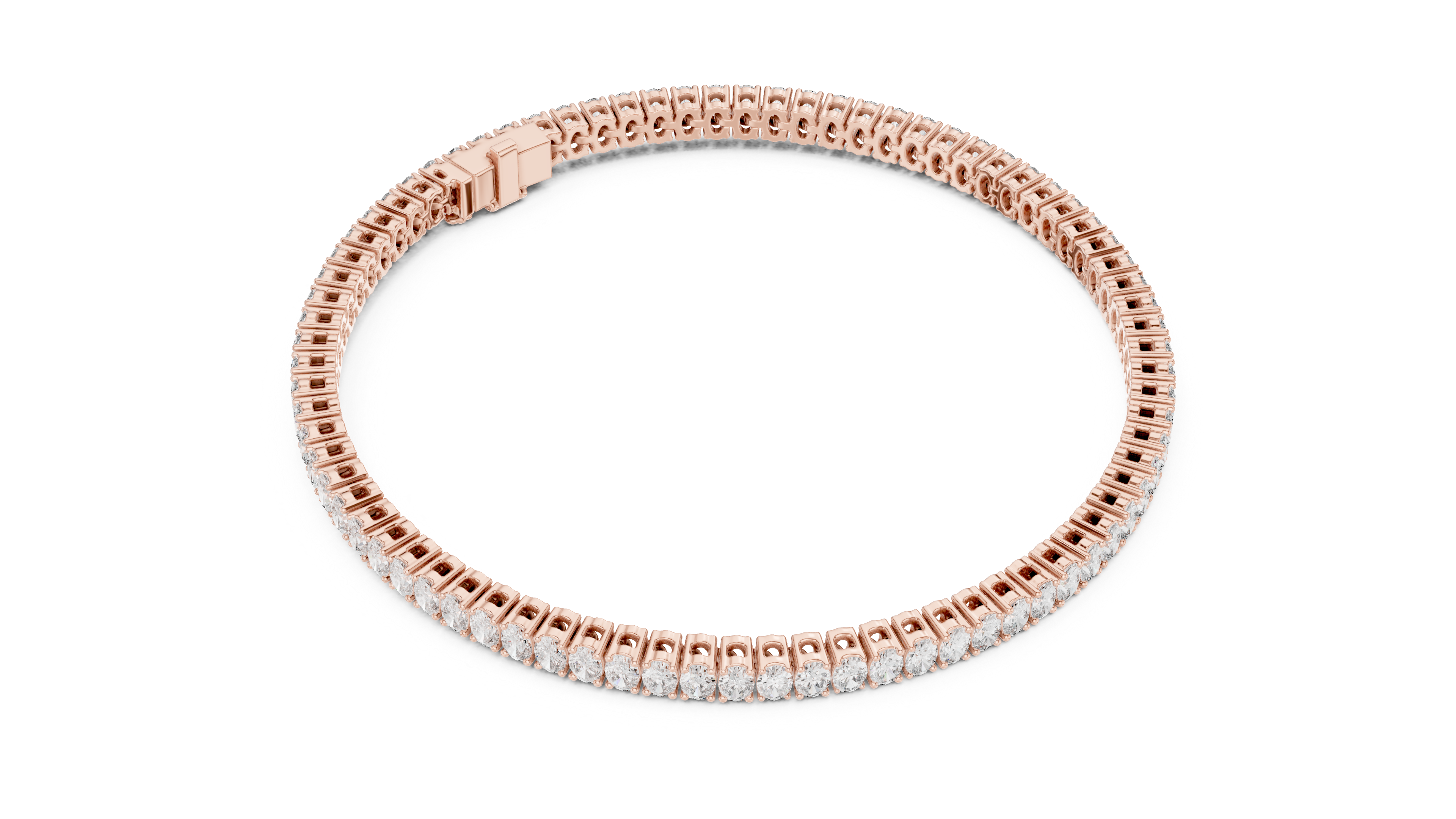 925 Silver Oval Cut Moissanite Tennis Bracelet 14K Gold Plated