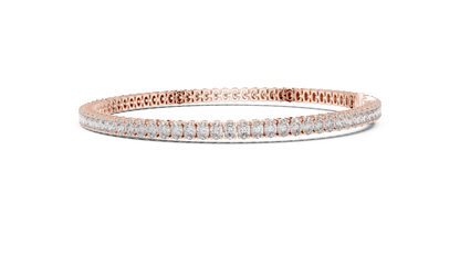 925 Silver Oval Cut Moissanite Tennis Bracelet 14K Gold Plated