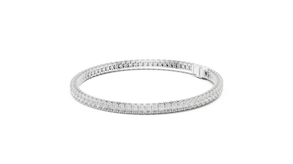 925 Silver Oval Cut Moissanite Tennis Bracelet 14K Gold Plated