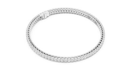 925 Silver Oval Cut Moissanite Tennis Bracelet 14K Gold Plated