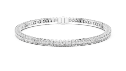 925 Silver Oval Cut Moissanite Tennis Bracelet 14K Gold Plated