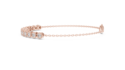 RKC 925 Sterling Silwer 0.39Ct Moissanite Damesarmband 14K Geelgoud Vergulde Wt 11.50gm