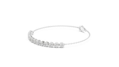 RKC 925 Sterling Silwer 0.39Ct Moissanite Damesarmband 14K Geelgoud Vergulde Wt 11.50gm