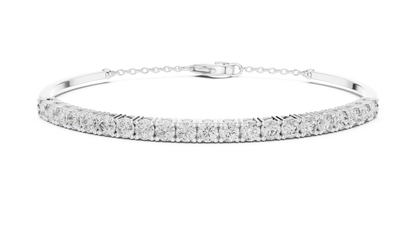 RKC 925 Sterling Silwer 0.39Ct Moissanite Damesarmband 14K Geelgoud Vergulde Wt 11.50gm