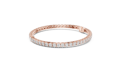925 Silver Certified Moissanite Tennis Bracelet 14K Gold Plated