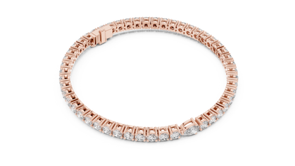 925 Silver Certified Moissanite Tennis Bracelet 14K Gold Plated