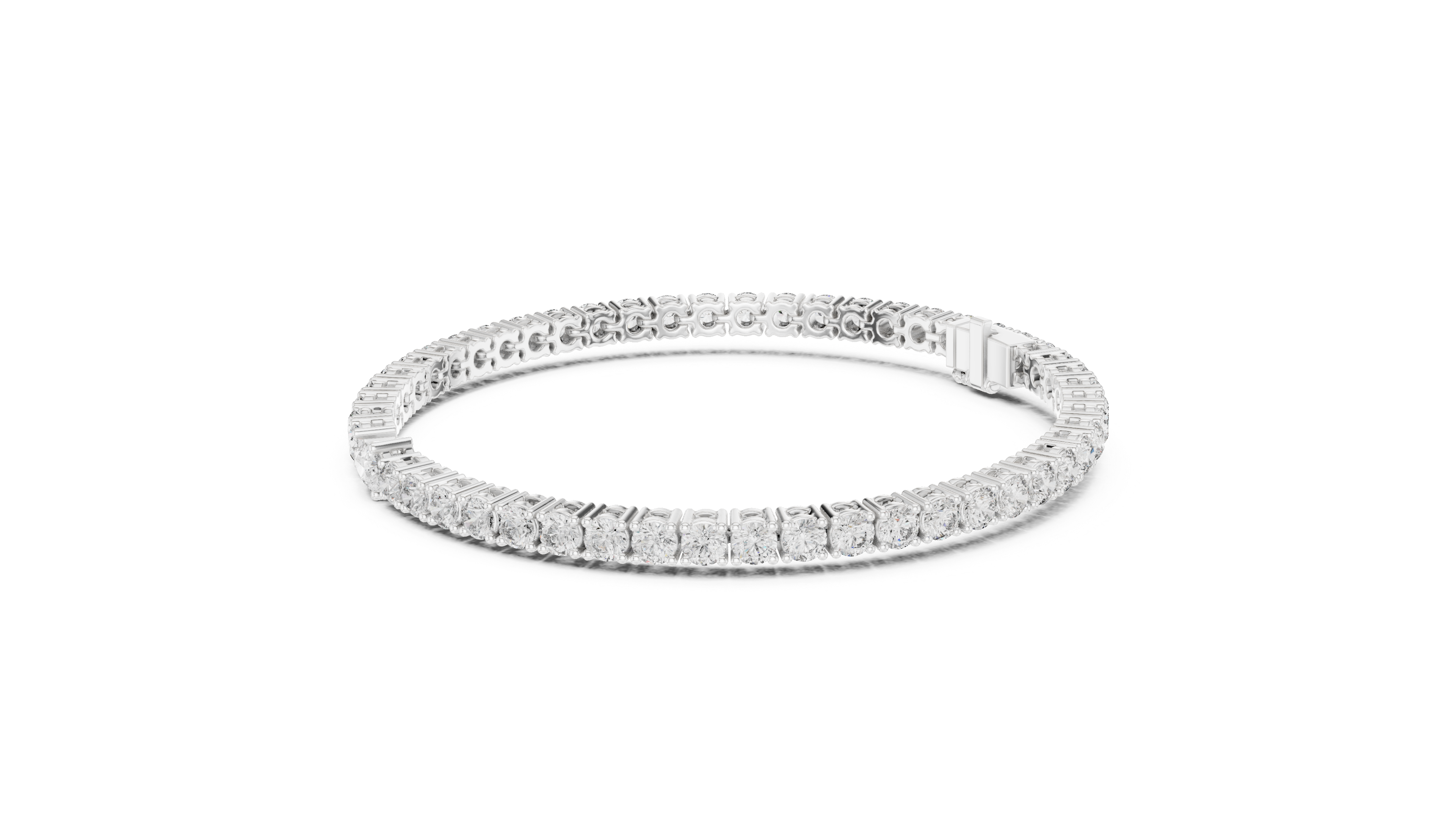 925 Silver Certified Moissanite Tennis Bracelet 14K Gold Plated