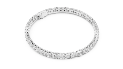 925 Silver Certified Moissanite Tennis Bracelet 14K Gold Plated