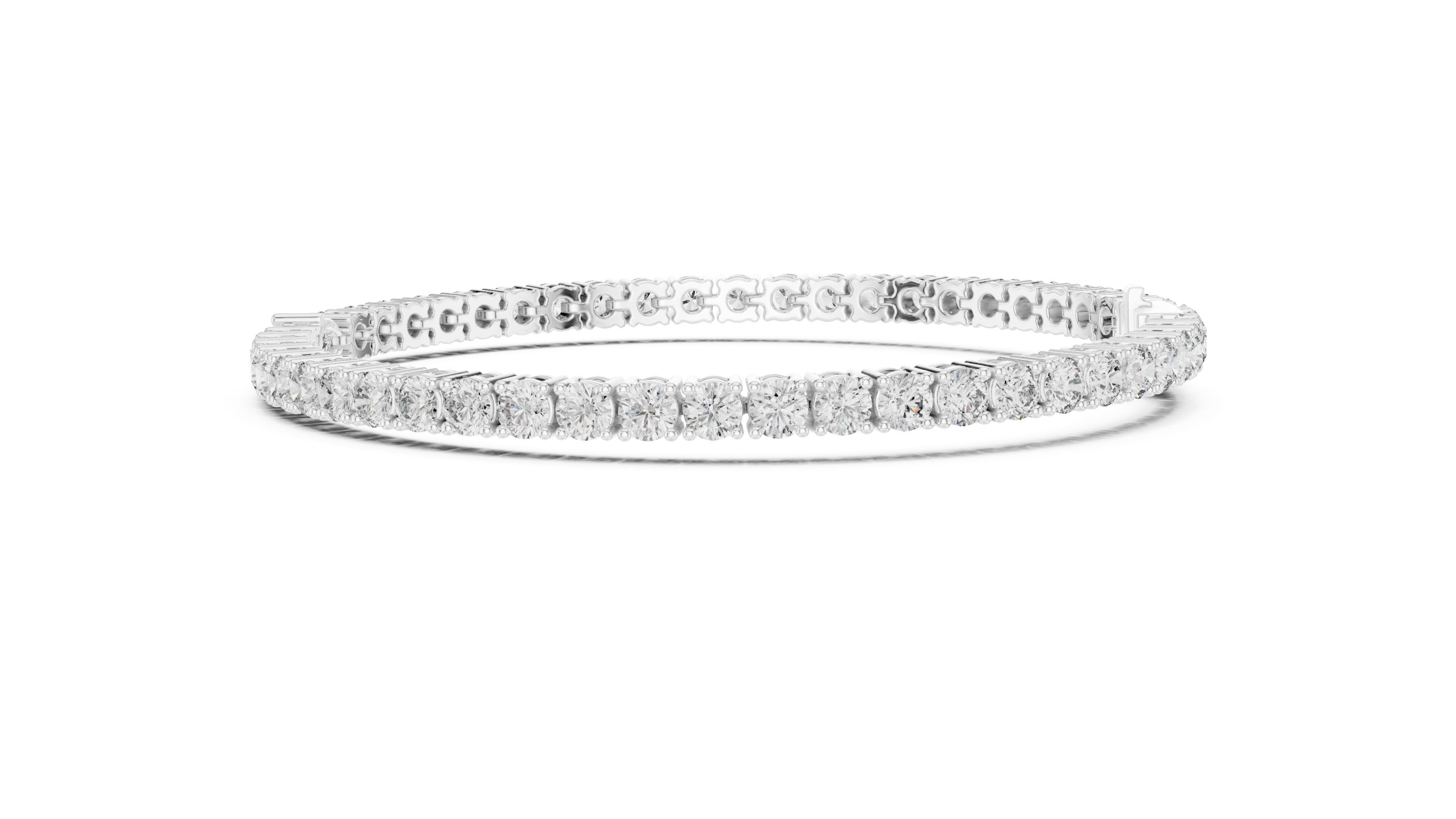 925 Silver Certified Moissanite Tennis Bracelet 14K Gold Plated