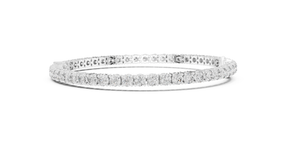 925 Silver Certified Moissanite Tennis Bracelet 14K Gold Plated