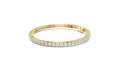 925 Silver Certified Moissanite Tennis Bracelet 14K Gold Plated