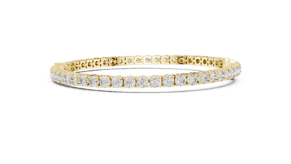 925 Silver Certified Moissanite Tennis Bracelet 14K Gold Plated