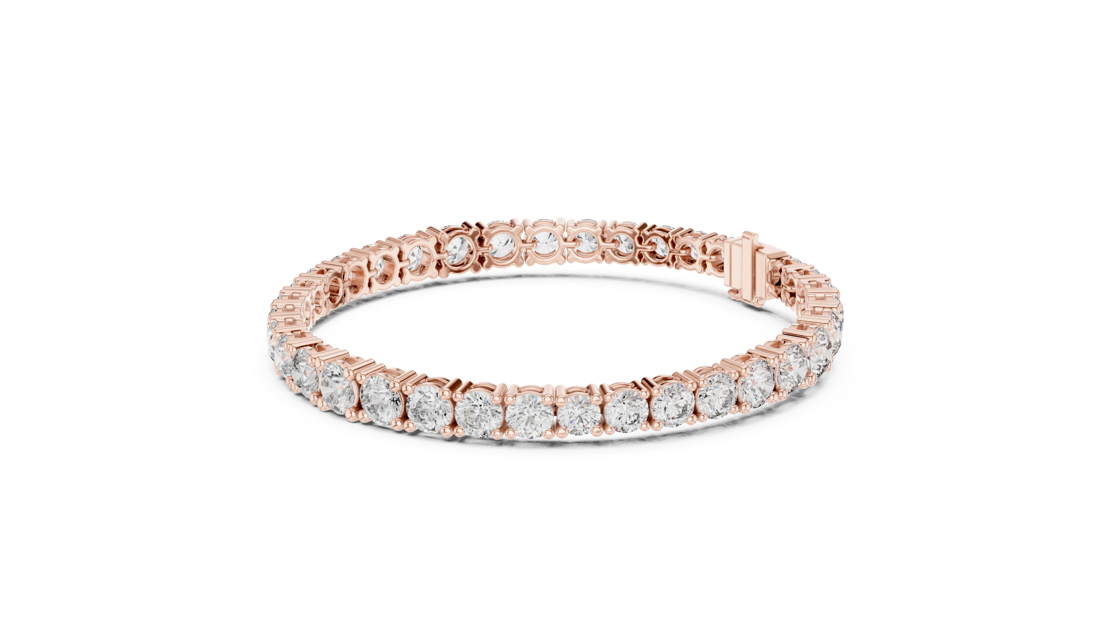 925 Silver Certified Moissanite Tennis Bracelet 14K Gold Plated