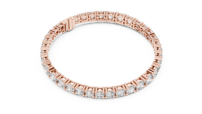 925 Silver Certified Moissanite Tennis Bracelet 14K Gold Plated
