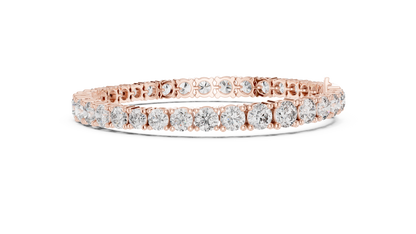 925 Silver Certified Moissanite Tennis Bracelet 14K Gold Plated