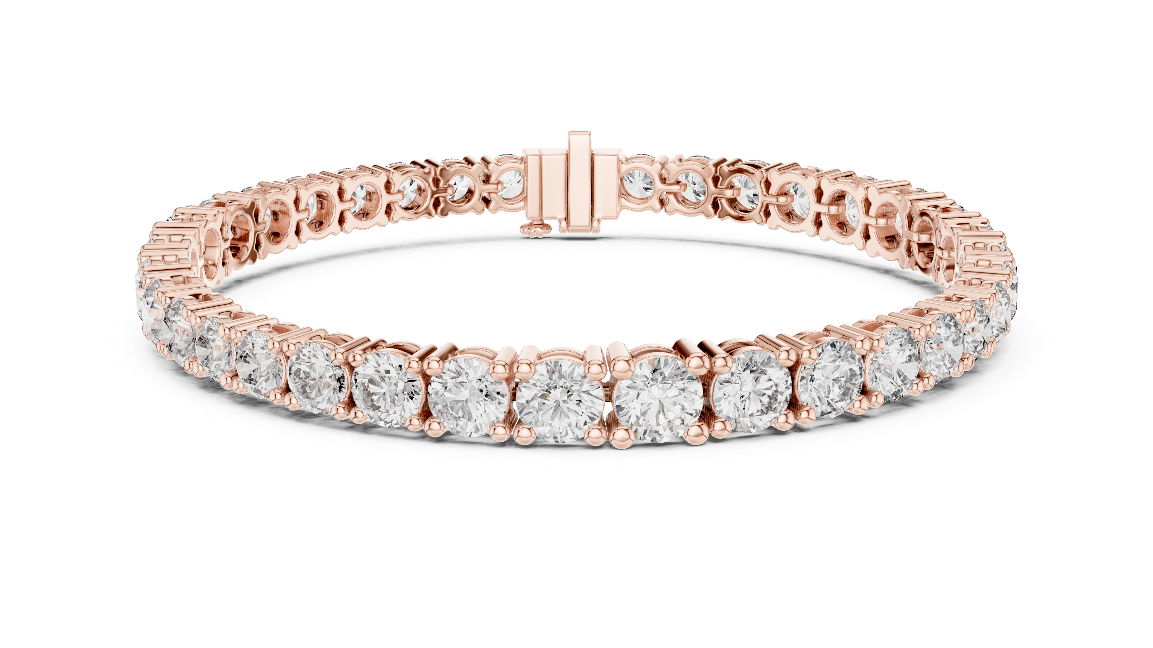 925 Silver Certified Moissanite Tennis Bracelet 14K Gold Plated