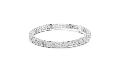 925 Silver Certified Moissanite Tennis Bracelet 14K Gold Plated