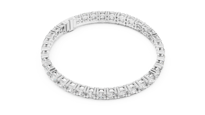 925 Silver Certified Moissanite Tennis Bracelet 14K Gold Plated
