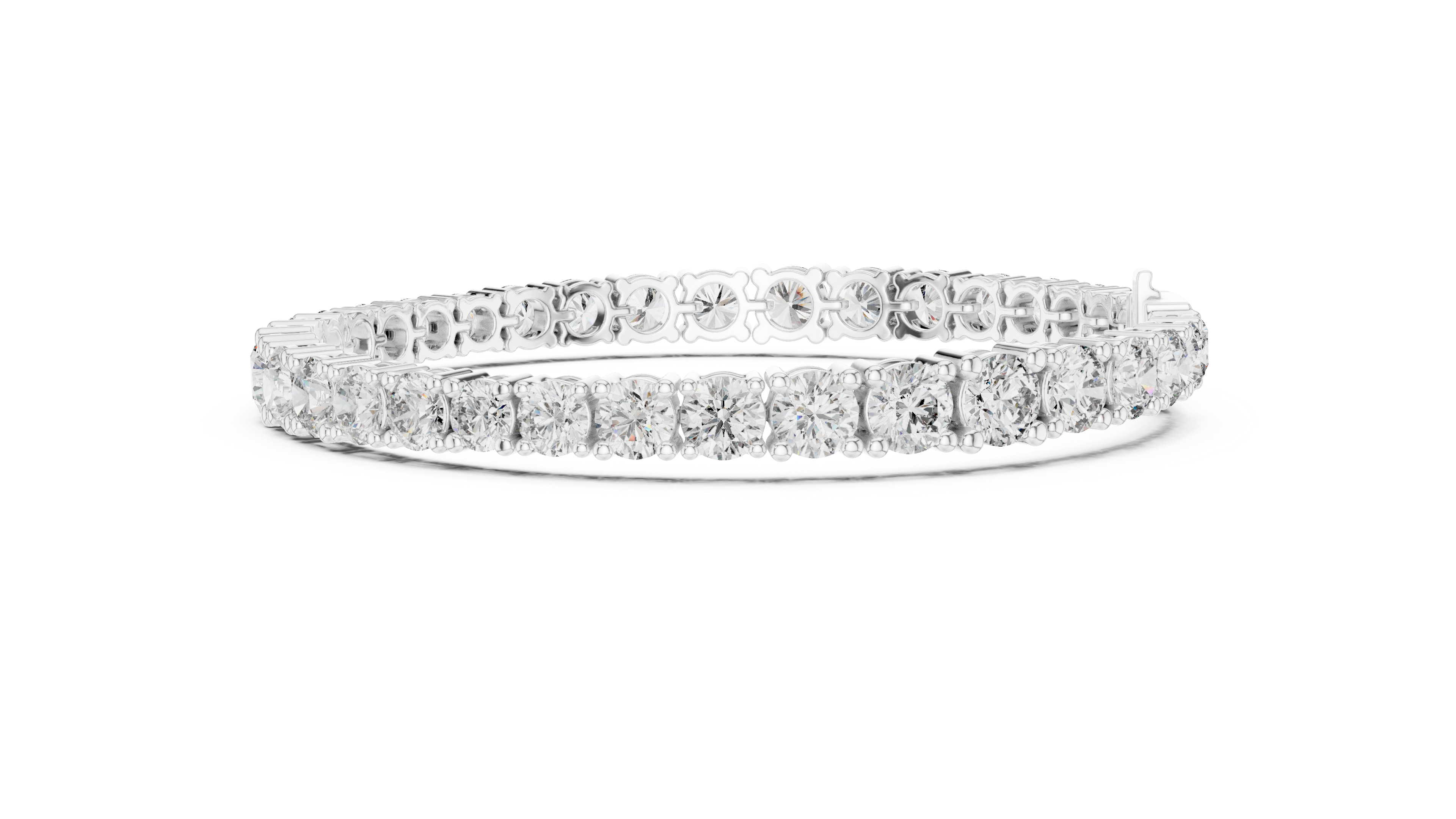 925 Silver Certified Moissanite Tennis Bracelet 14K Gold Plated