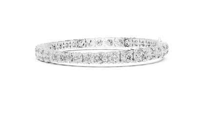 925 Silver Certified Moissanite Tennis Bracelet 14K Gold Plated