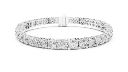 925 Silver Certified Moissanite Tennis Bracelet 14K Gold Plated
