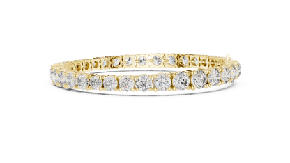 925 Silver Certified Moissanite Tennis Bracelet 14K Gold Plated