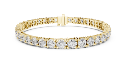 925 Silver Certified Moissanite Tennis Bracelet 14K Gold Plated