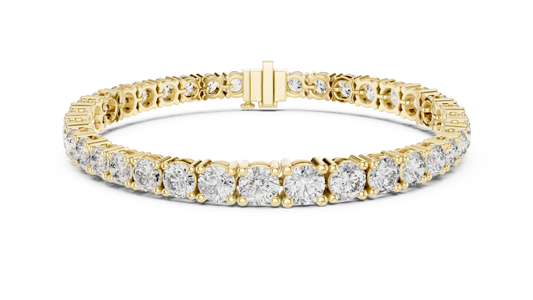 925 Silver Certified Moissanite Tennis Bracelet 14K Gold Plated