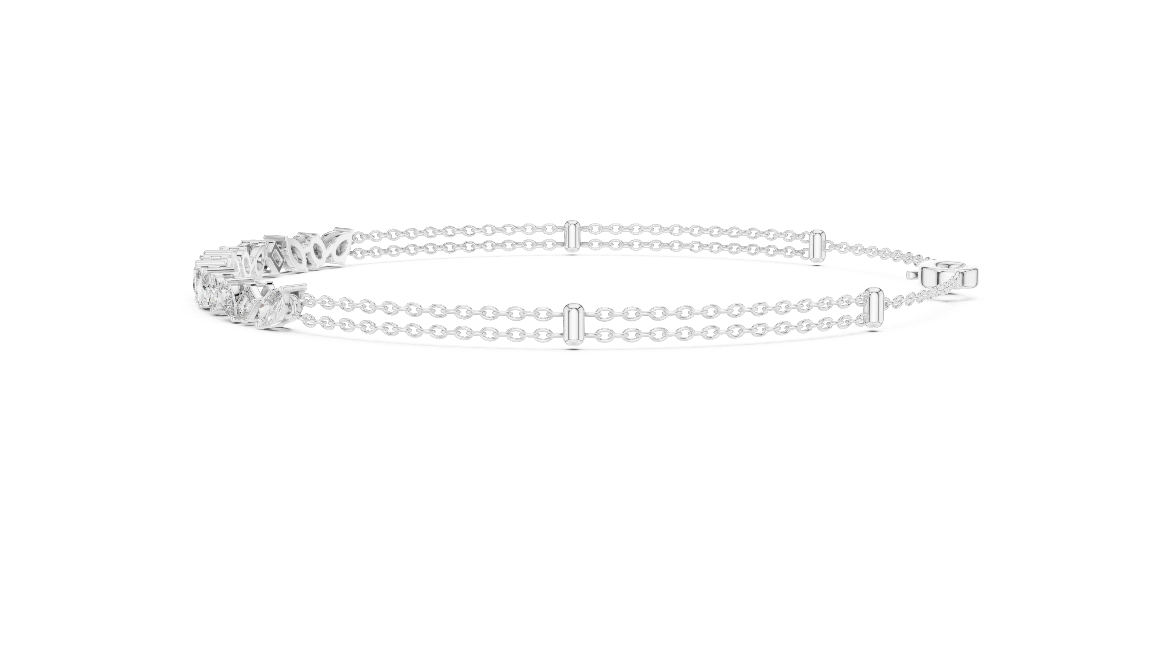 RKC 925 Sterling Silver 0,39Ct Moissanite női karkötő 14K sárga aranyozott, 11,50g