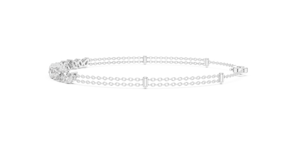 RKC 925 Sterling Silver 0,39Ct Moissanite női karkötő 14K sárga aranyozott, 11,50g