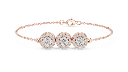 RKC 925 Sterling Silver 0,39Ct Moissanite női karkötő 14K sárga aranyozott, 11,50g