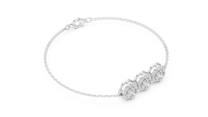 RKC 925 Sterling Silver 0,39Ct Moissanite női karkötő 14K sárga aranyozott, 11,50g