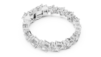 RKC 925 Sterling Silver 0,39Ct Moissanite női karkötő 14K sárga aranyozott, 11,50g