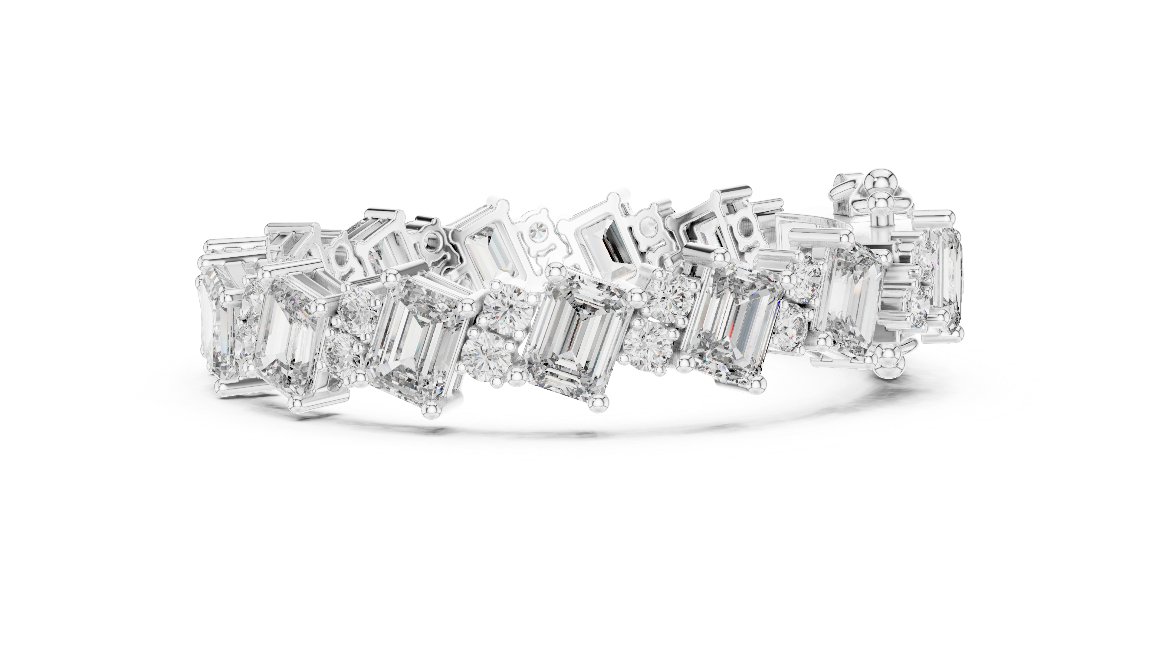 RKC 925 Sterling Silver 0,39Ct Moissanite női karkötő 14K sárga aranyozott, 11,50g