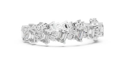 RKC 925 Sterling Silver 0,39Ct Moissanite női karkötő 14K sárga aranyozott, 11,50g