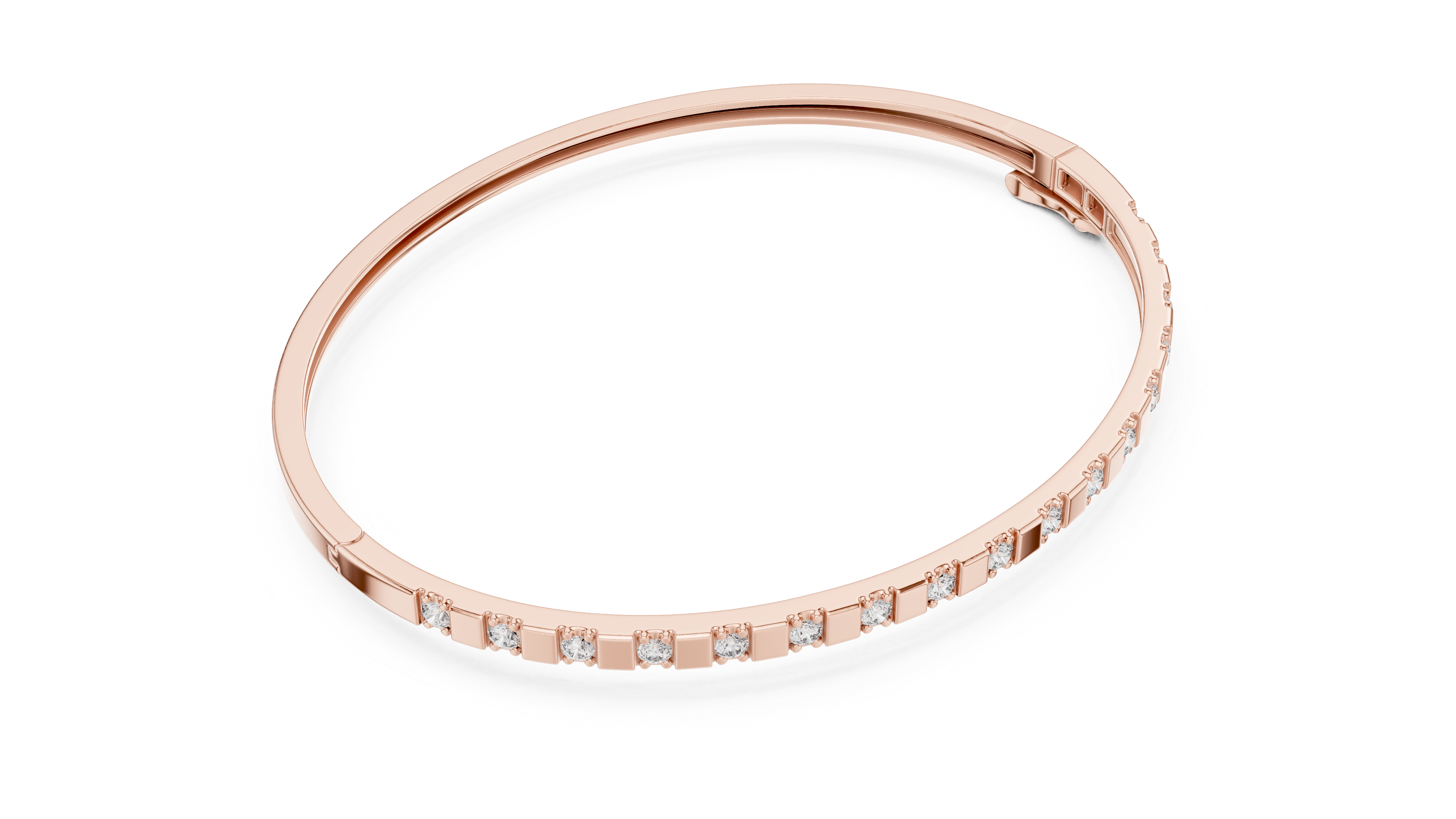 RKC 925 Perak Murni 0,39Ct Gelang Wanita Moissanite 14K Berlapis Emas Kuning Berat 11,50gm