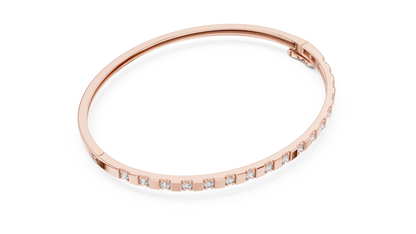 RKC 925 Perak Murni 0,39Ct Gelang Wanita Moissanite 14K Berlapis Emas Kuning Berat 11,50gm