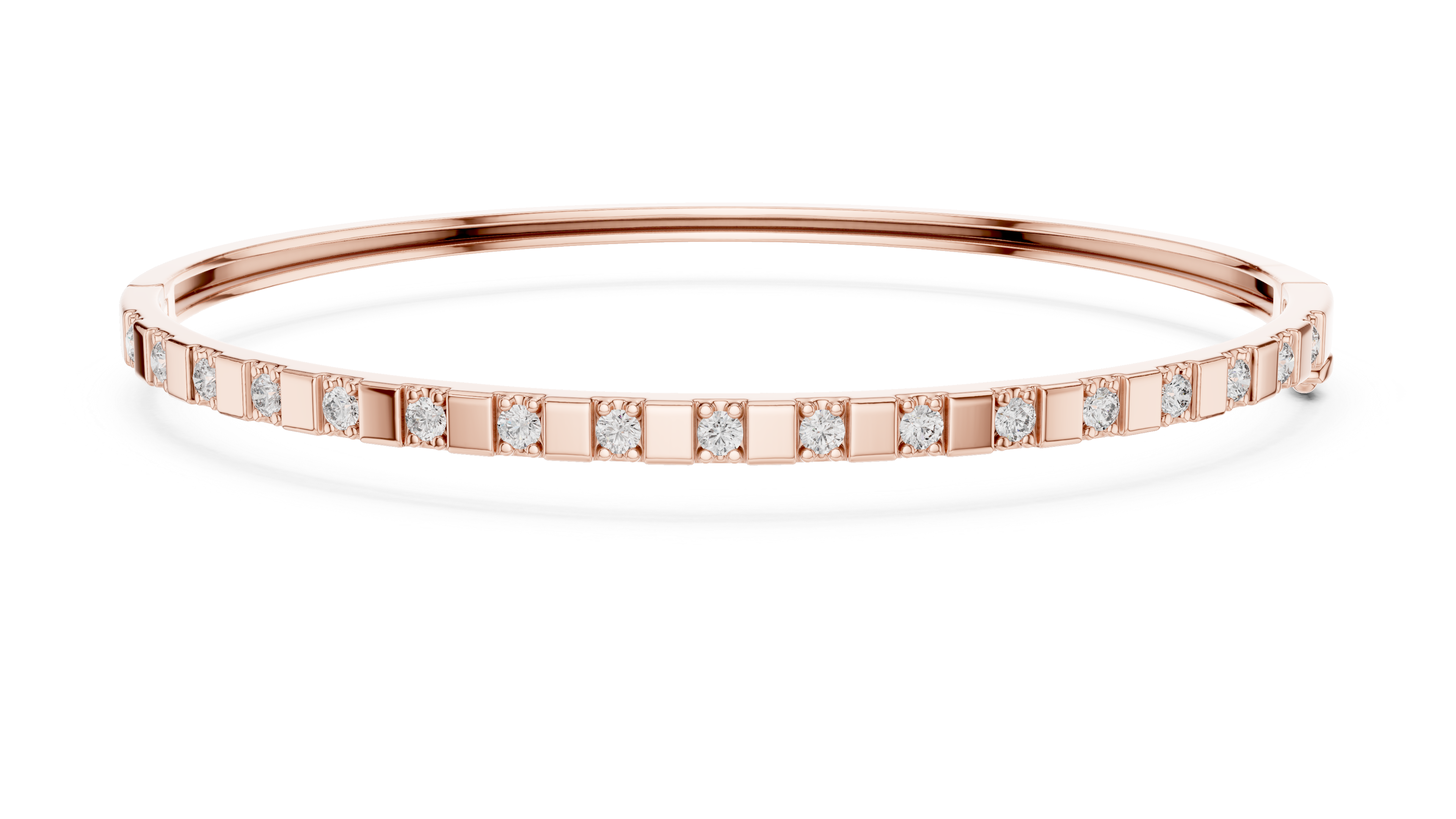 RKC 925 Perak Murni 0,39Ct Gelang Wanita Moissanite 14K Berlapis Emas Kuning Berat 11,50gm