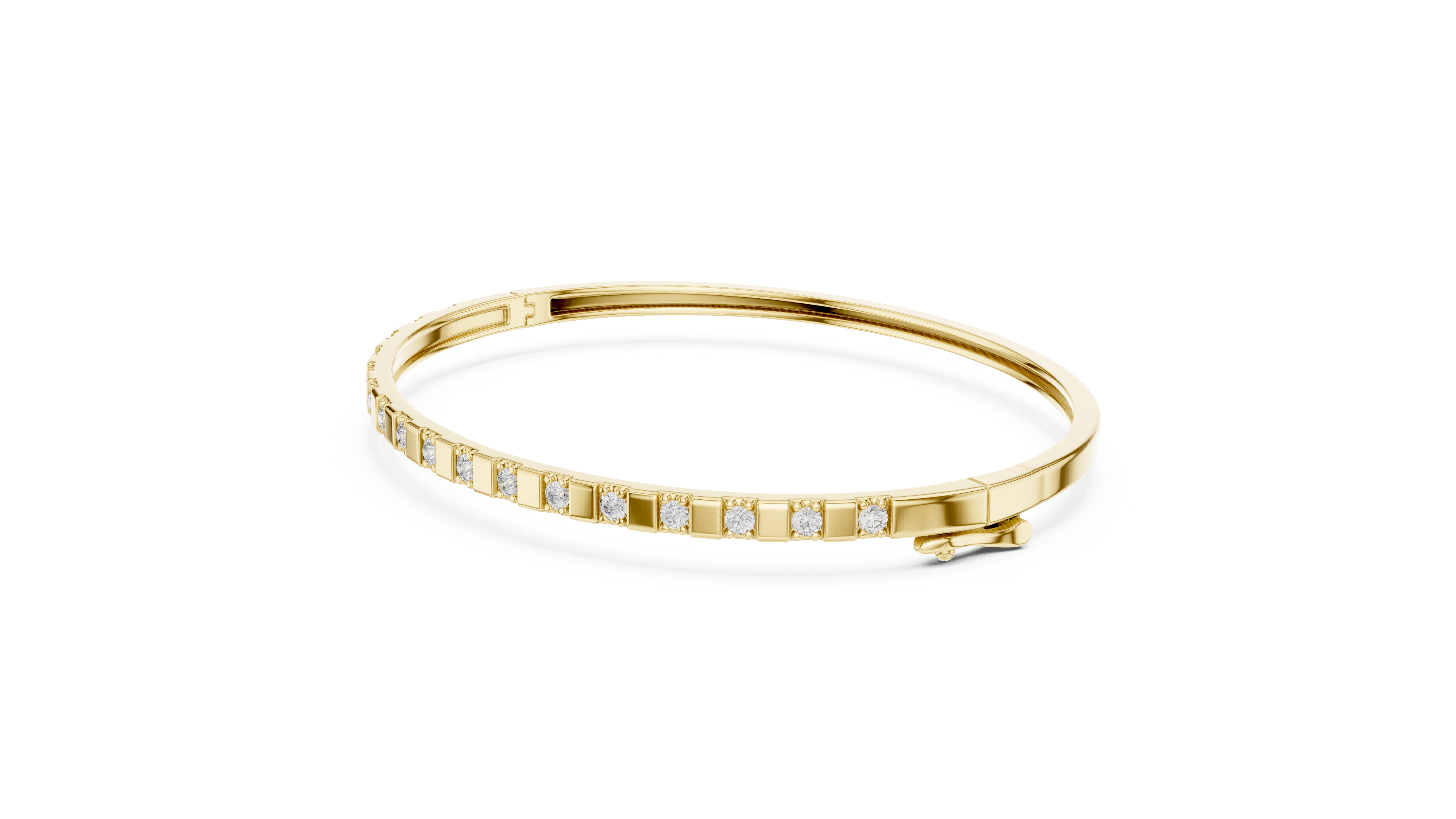 RKC 925 Perak Murni 0,39Ct Gelang Wanita Moissanite 14K Berlapis Emas Kuning Berat 11,50gm