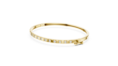 RKC 925 Perak Murni 0,39Ct Gelang Wanita Moissanite 14K Berlapis Emas Kuning Berat 11,50gm