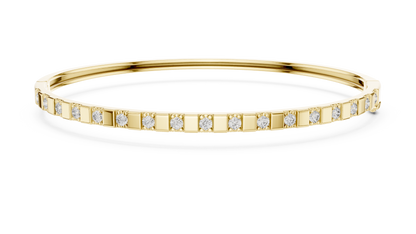 RKC 925 Perak Murni 0,39Ct Gelang Wanita Moissanite 14K Berlapis Emas Kuning Berat 11,50gm