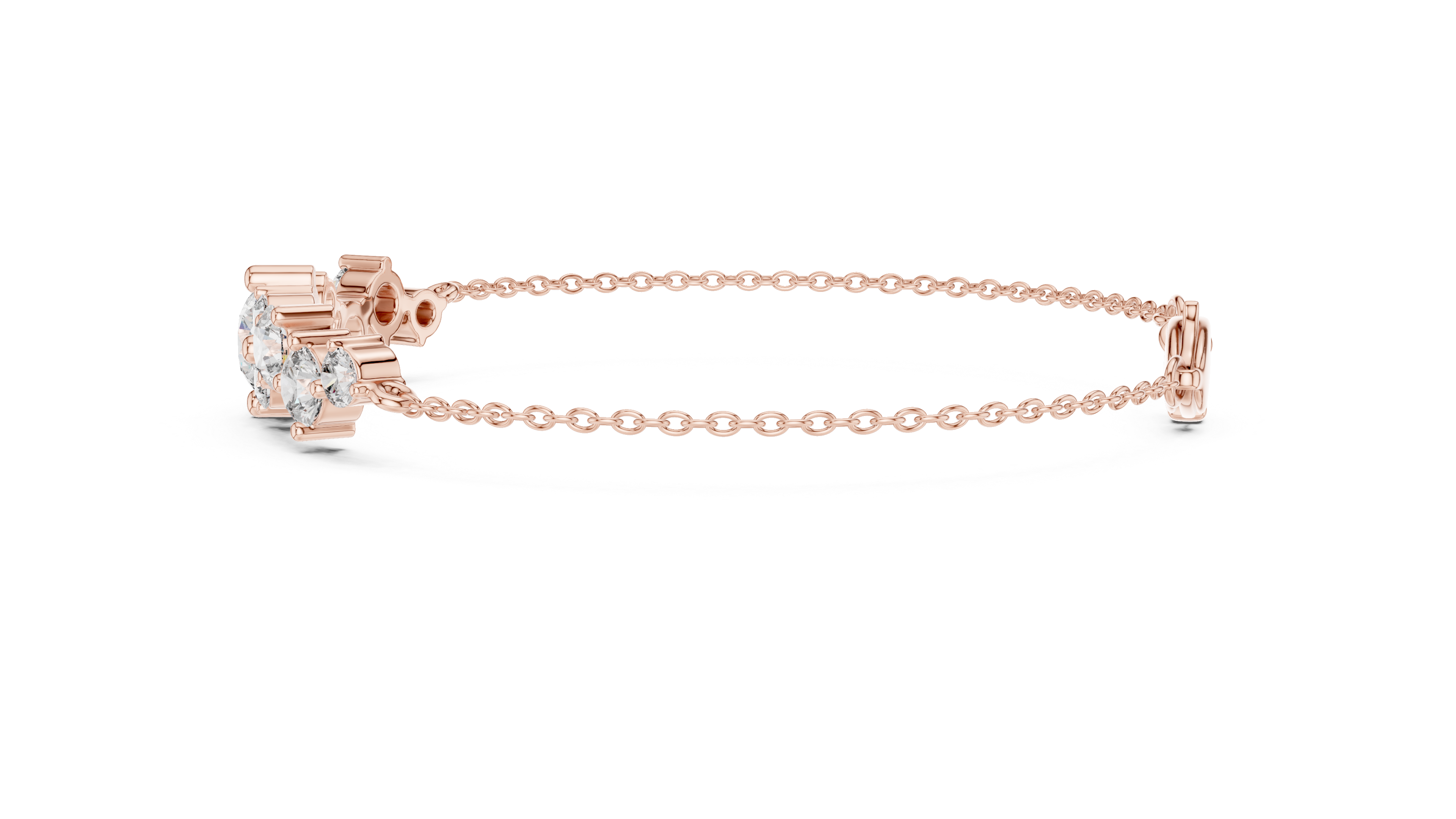 RKC 925 Sterling Silver 0,39Ct Moissanite női karkötő 14K sárga aranyozott, 11,50g