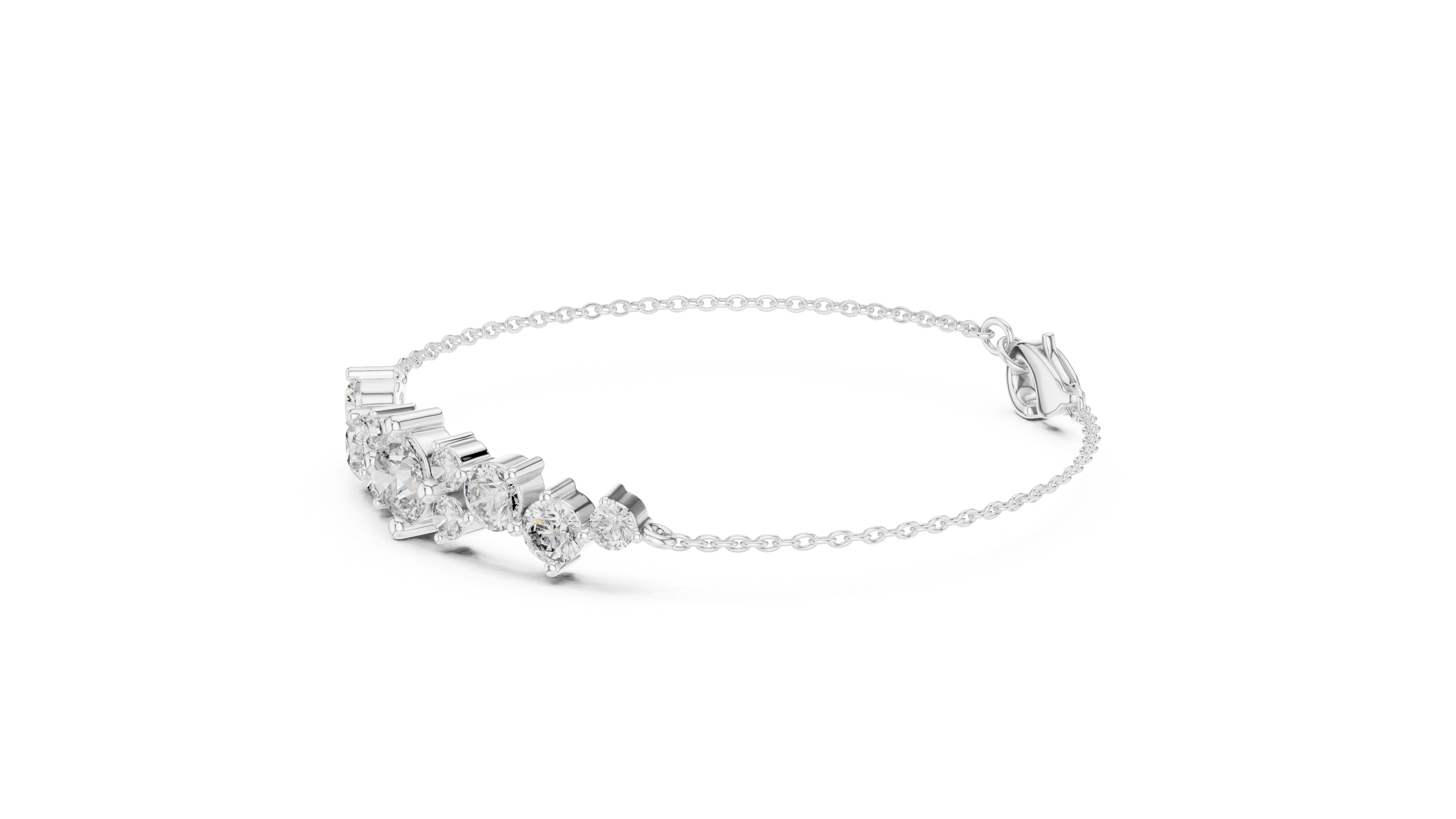 RKC 925 Sterling Silver 0,39Ct Moissanite női karkötő 14K sárga aranyozott, 11,50g