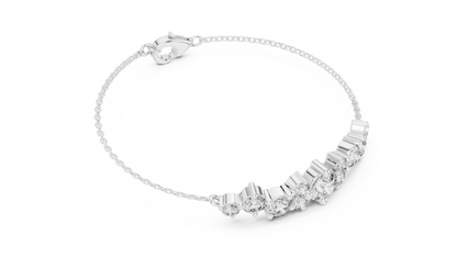 RKC 925 Sterling Silver 0,39Ct Moissanite női karkötő 14K sárga aranyozott, 11,50g