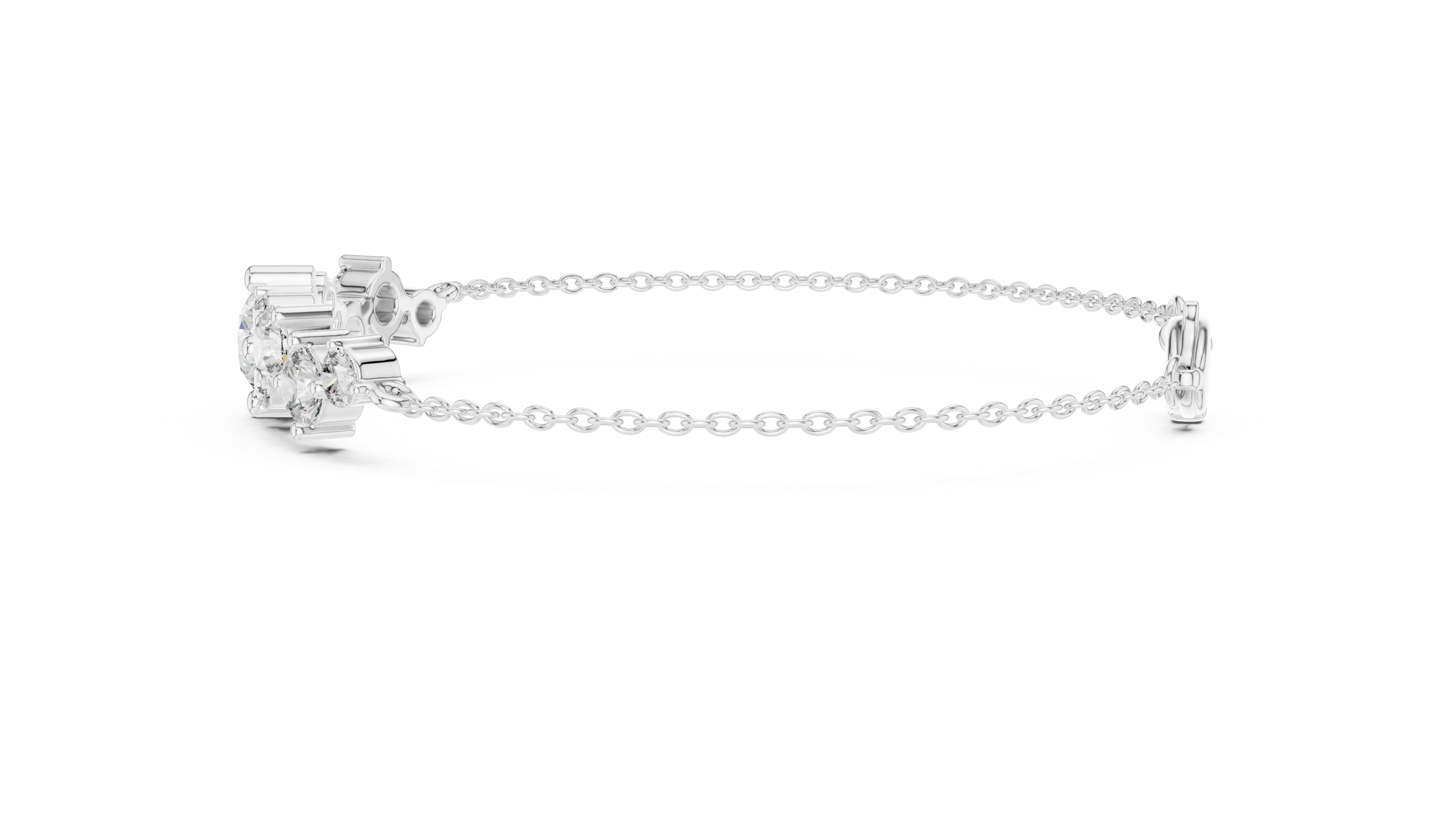 RKC 925 Sterling Silver 0,39Ct Moissanite női karkötő 14K sárga aranyozott, 11,50g